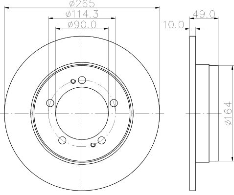 HELLA PAGID stabdžių diskas 8DD 355 103-321